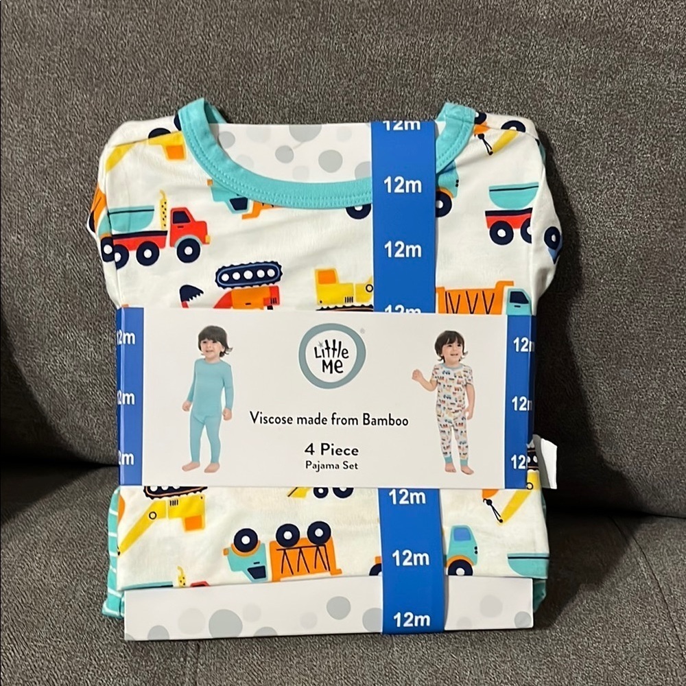 Little Me Construction Vehicle Pajama Set - Multicolor - Picture 4 of 4